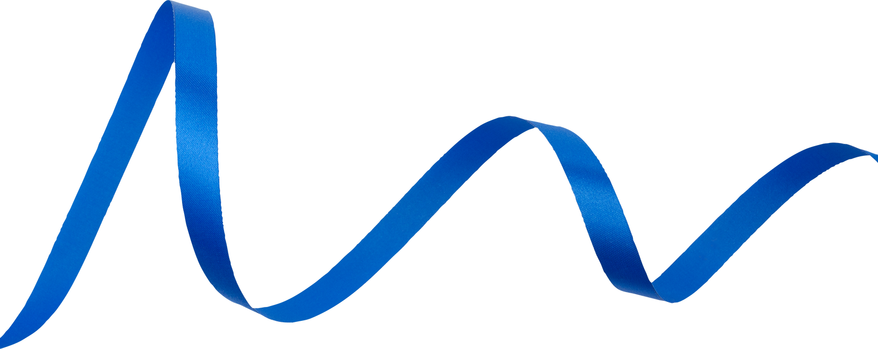 Blue Ribbon line art. PNG.
